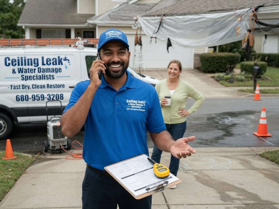 Ceiling Leak Cleanup Ponca City, OK FAQs
